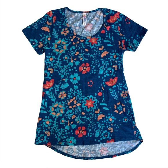 LulaRoe Simply Comfortable Floral Short Sleeve Top - Picture 1 of 8